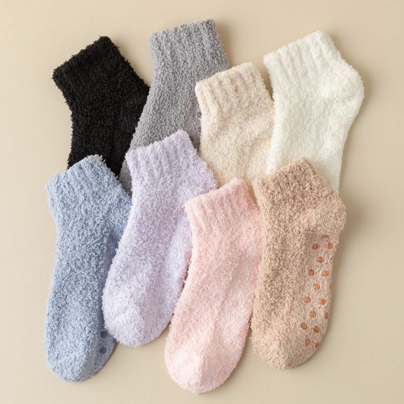 [3 FOR RM10] Sweet Candy Color Non- Slip Ankle Socks