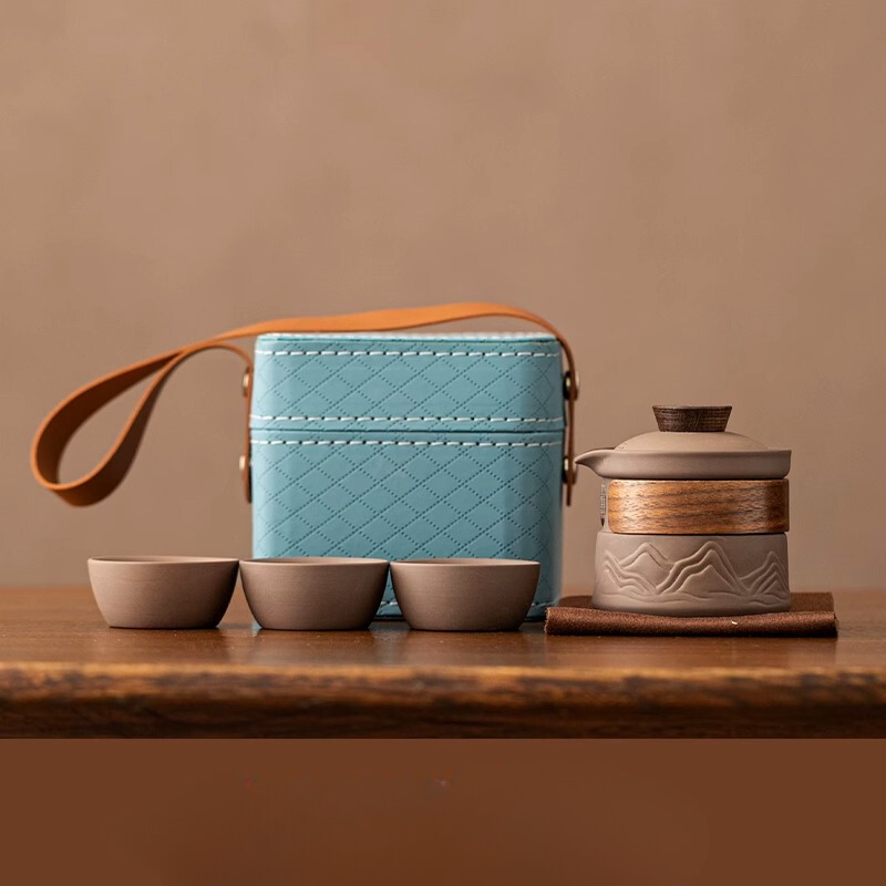 山川紫砂旅行茶具組