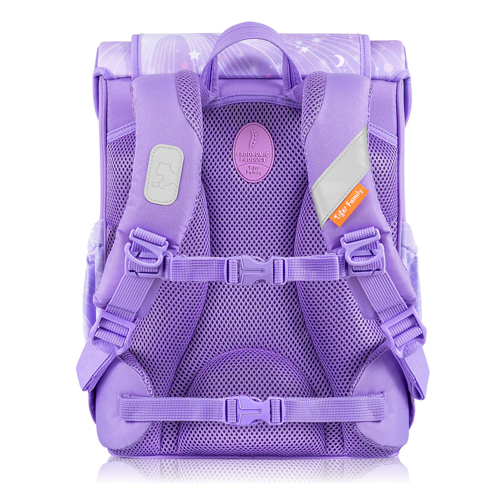 學院風護童安全燈超輕量護脊書包Pro 2S-紫漾星河| Tiger Family