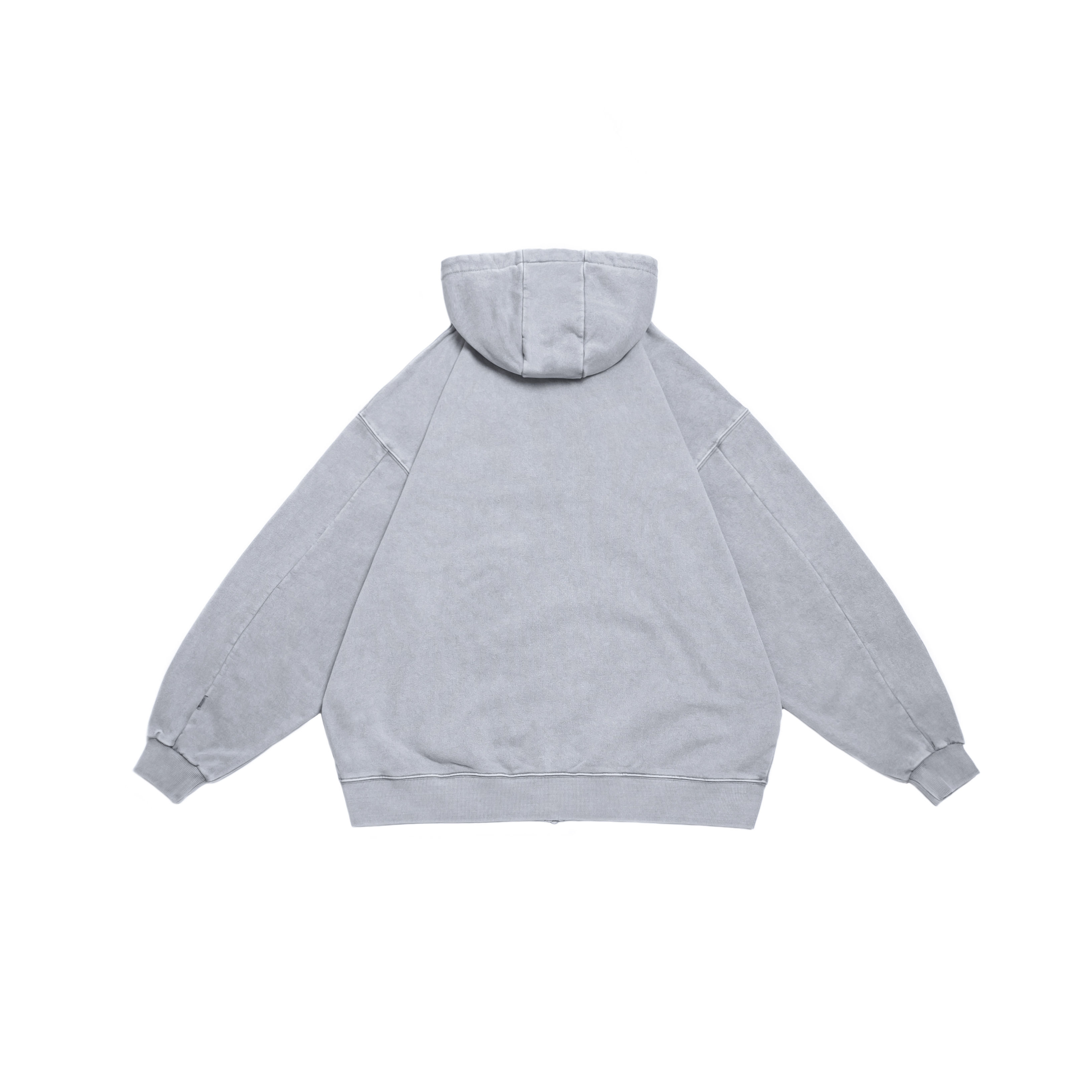 Persevere Washed Hoodie Jacket - LIGHT GREY