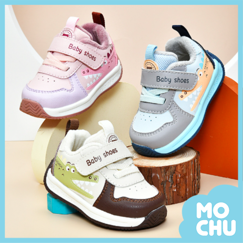 鱷魚咬咬內加絨軟底鞋(三色)