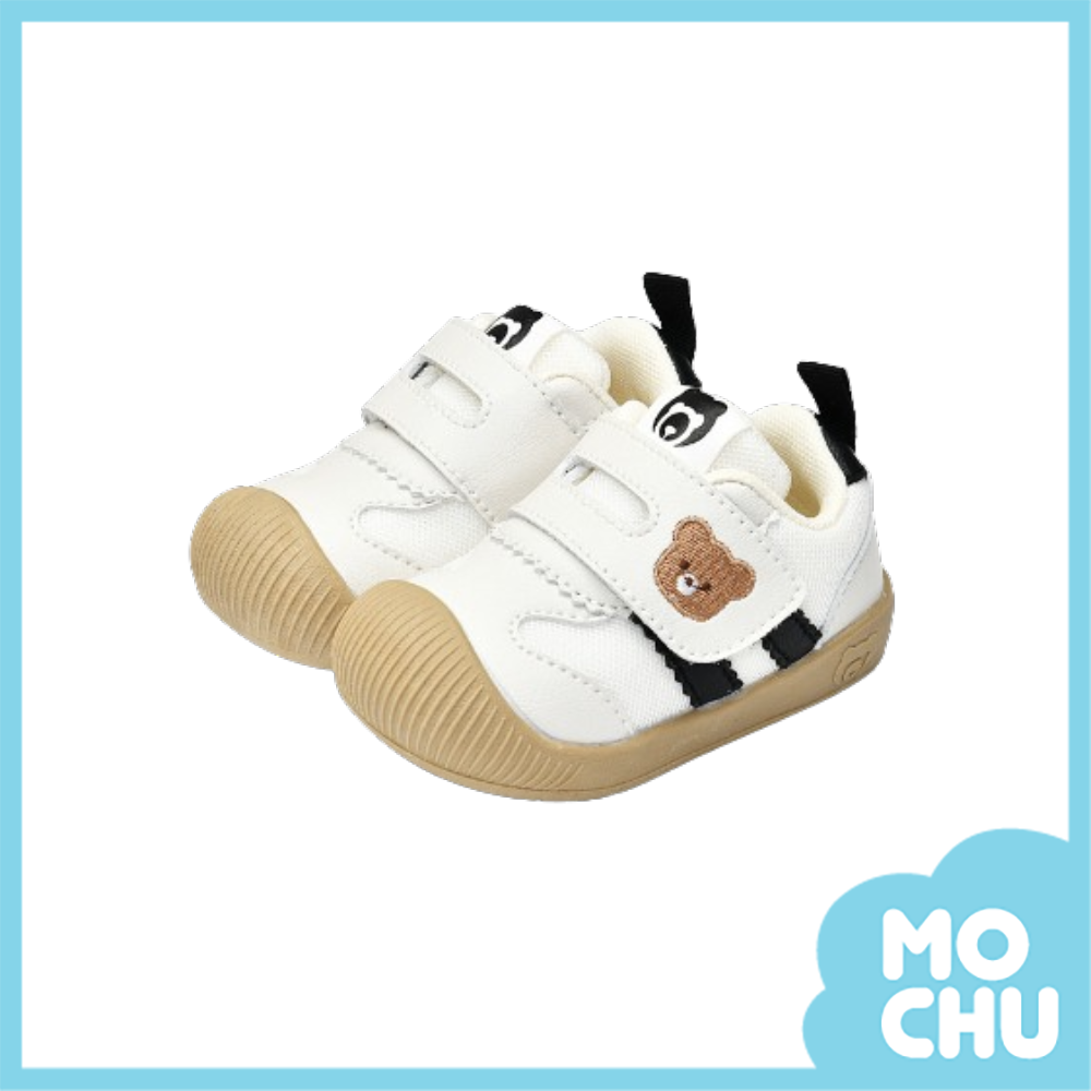 (15.18碼現貨)小熊彩條軟底學步鞋
