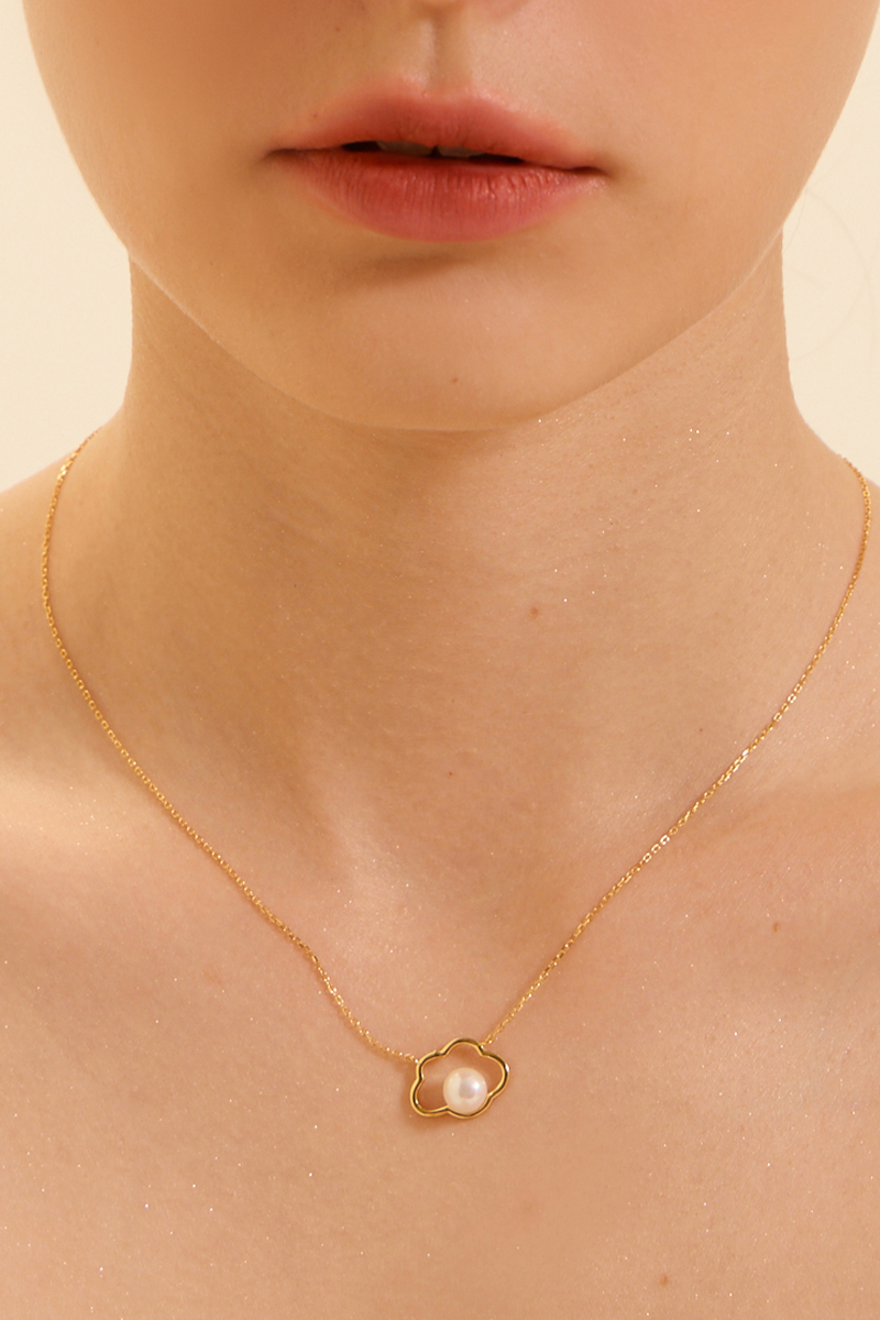 【925純銀】雲朵珍珠項鍊