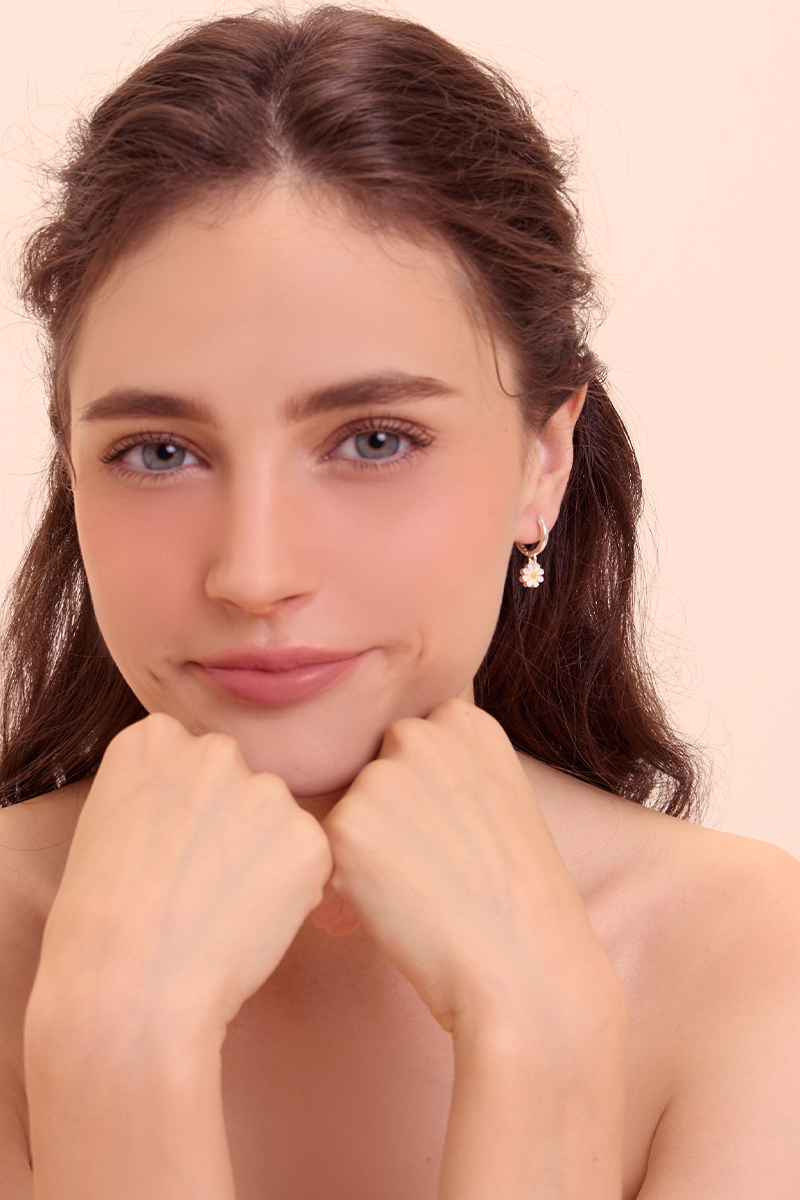 清新小雛菊。針式耳環