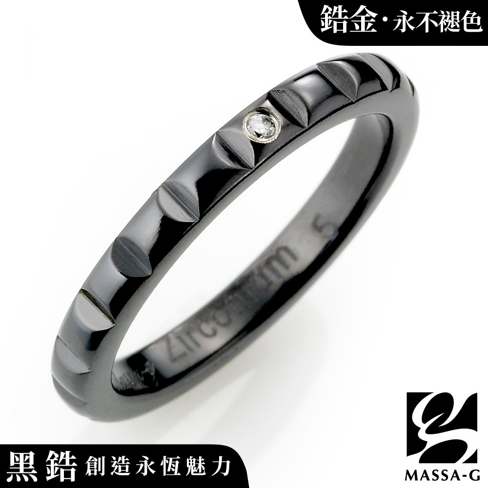 MASSA-G DECO系列【私藏系-晨露】黑鋯戒