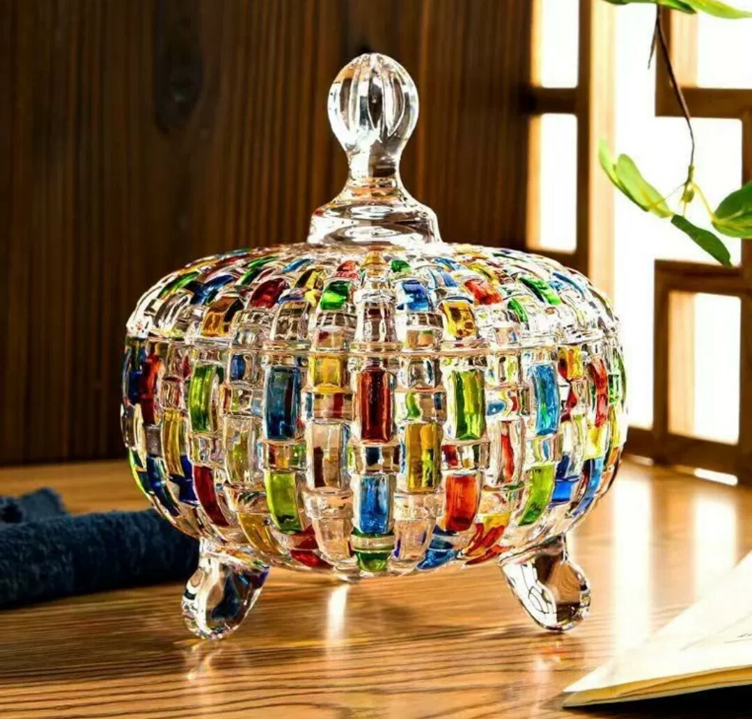 歐式水晶玻璃糖果零食罐