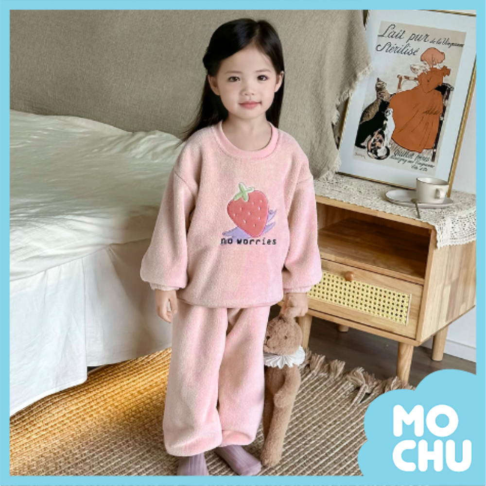 (120cm現貨)莓煩惱搖粒絨保暖休閒套裝