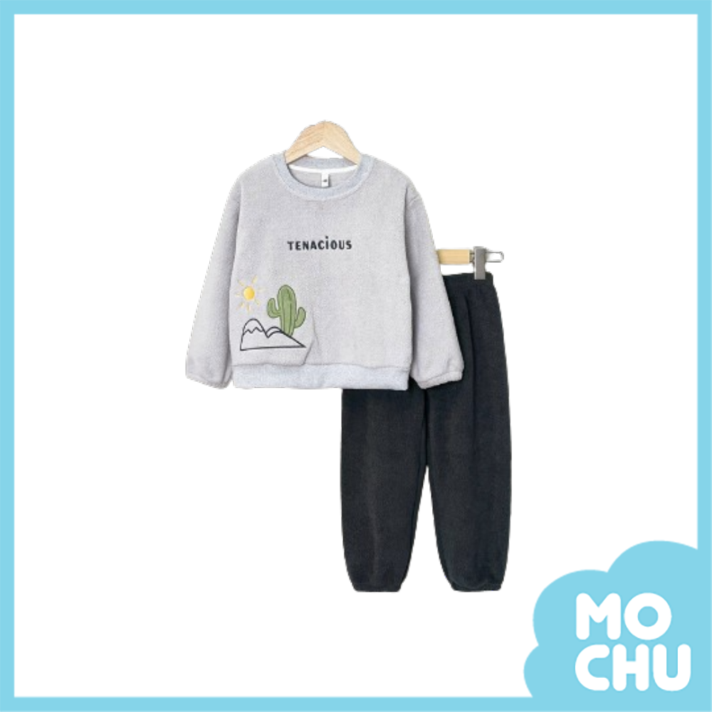 頑強仙人掌搖粒絨保暖休閒套裝