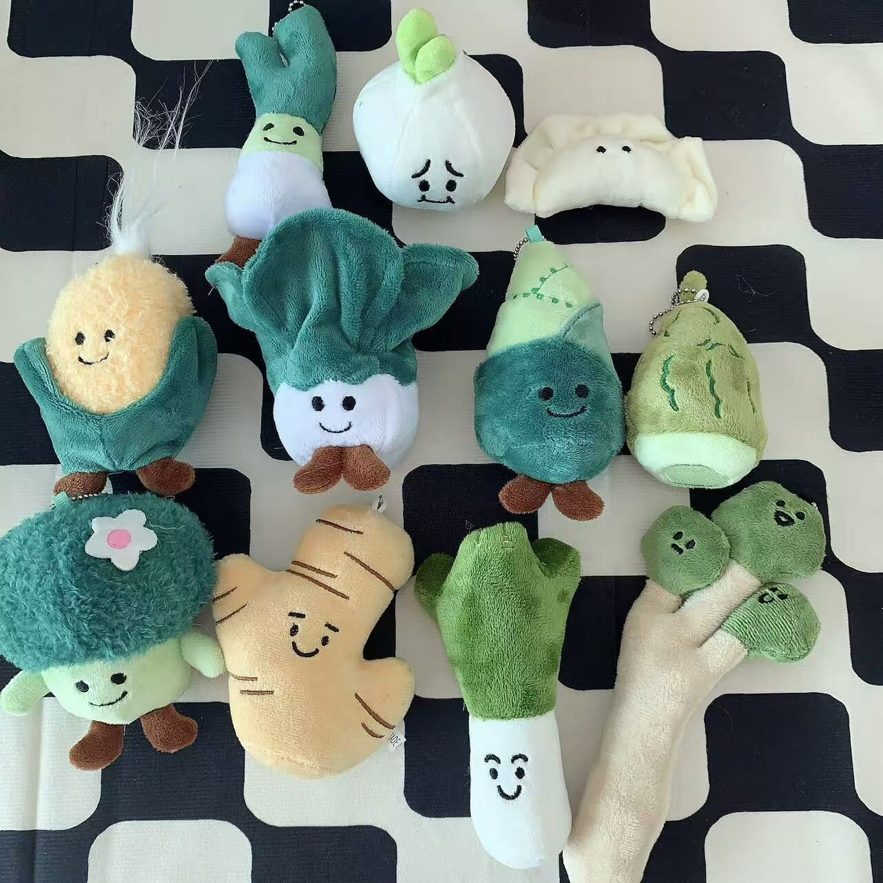 可愛毛絨蔬菜吊飾