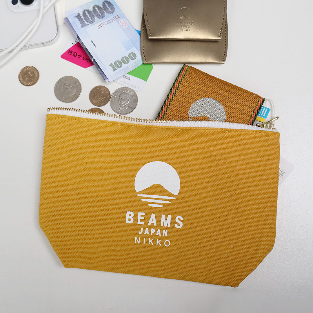 2024AW BEAMS JAPAN NIKKO 日光 限定 帆布 拉鍊 手拿包 資料夾 收納包 化妝包 零錢包 現貨 56640111819