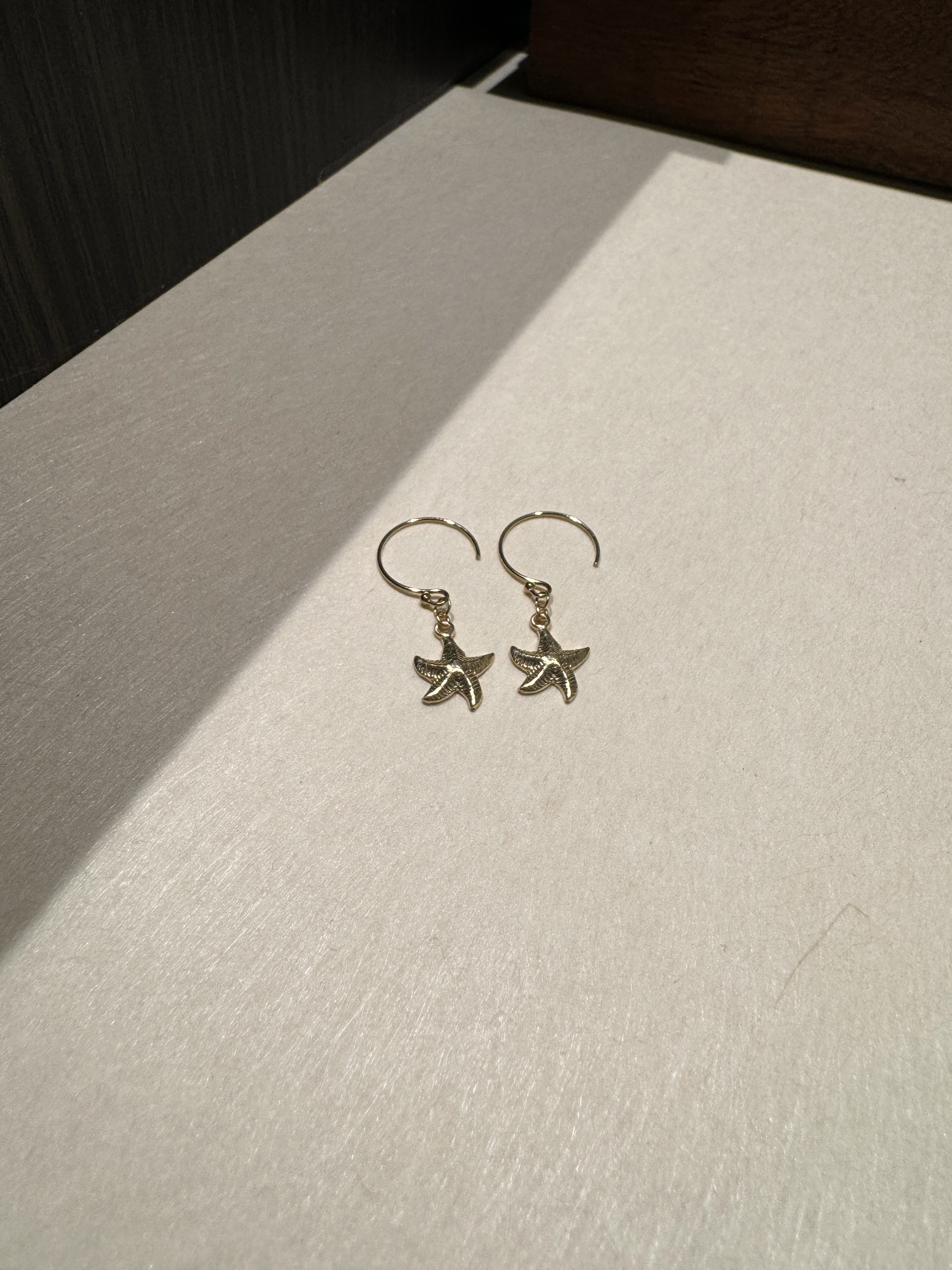 精緻刻紋大海星耳環