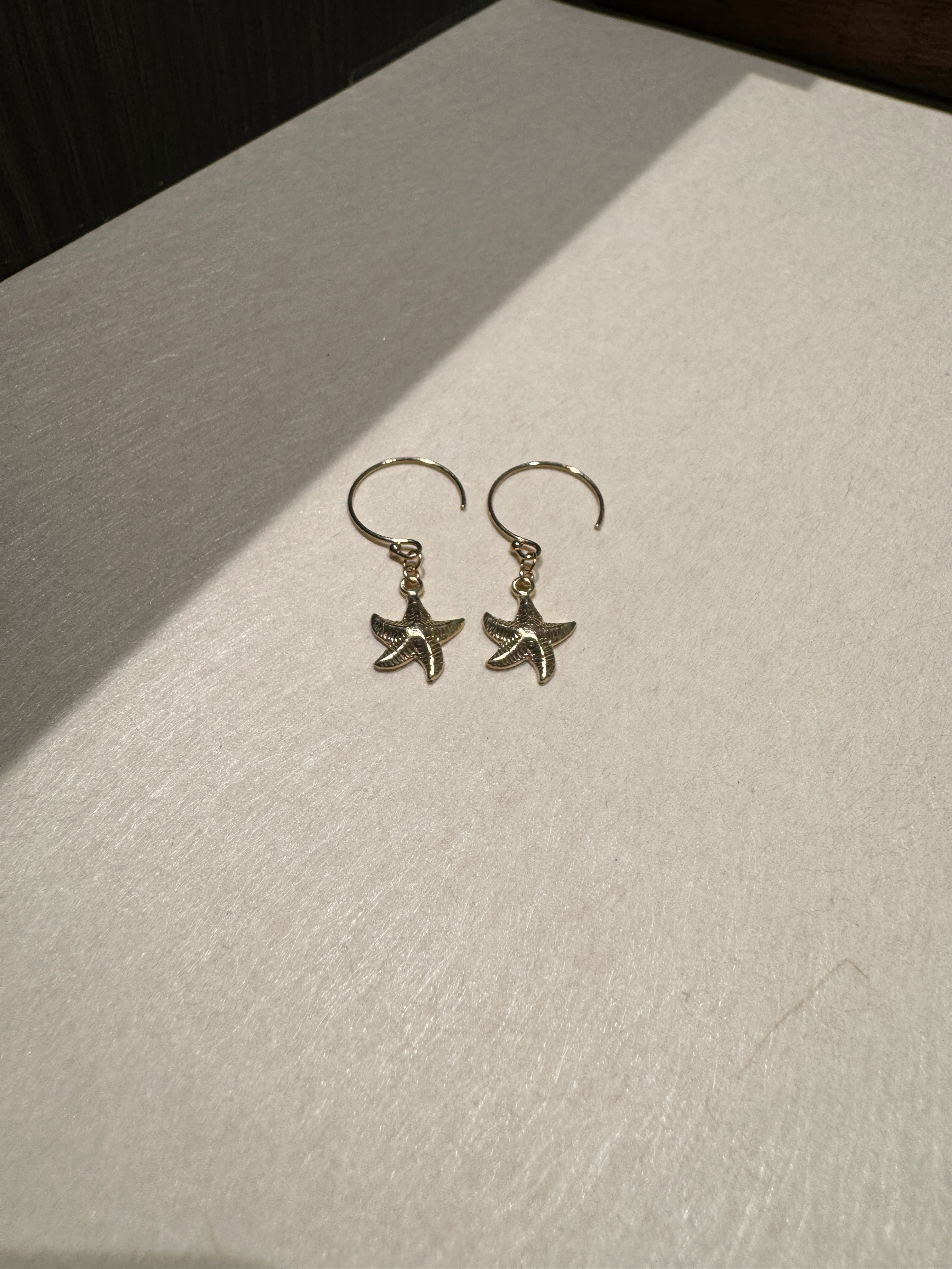 精緻刻紋大海星耳環