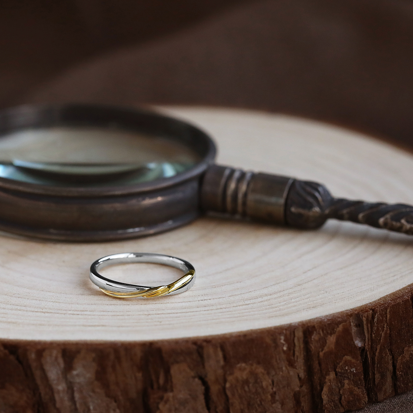 攜手 — K金男戒