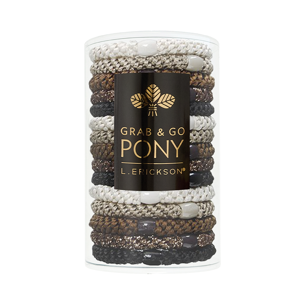 L. ERICKSON 彈力髮圈桶15入-粗版〈經典璀璨〉