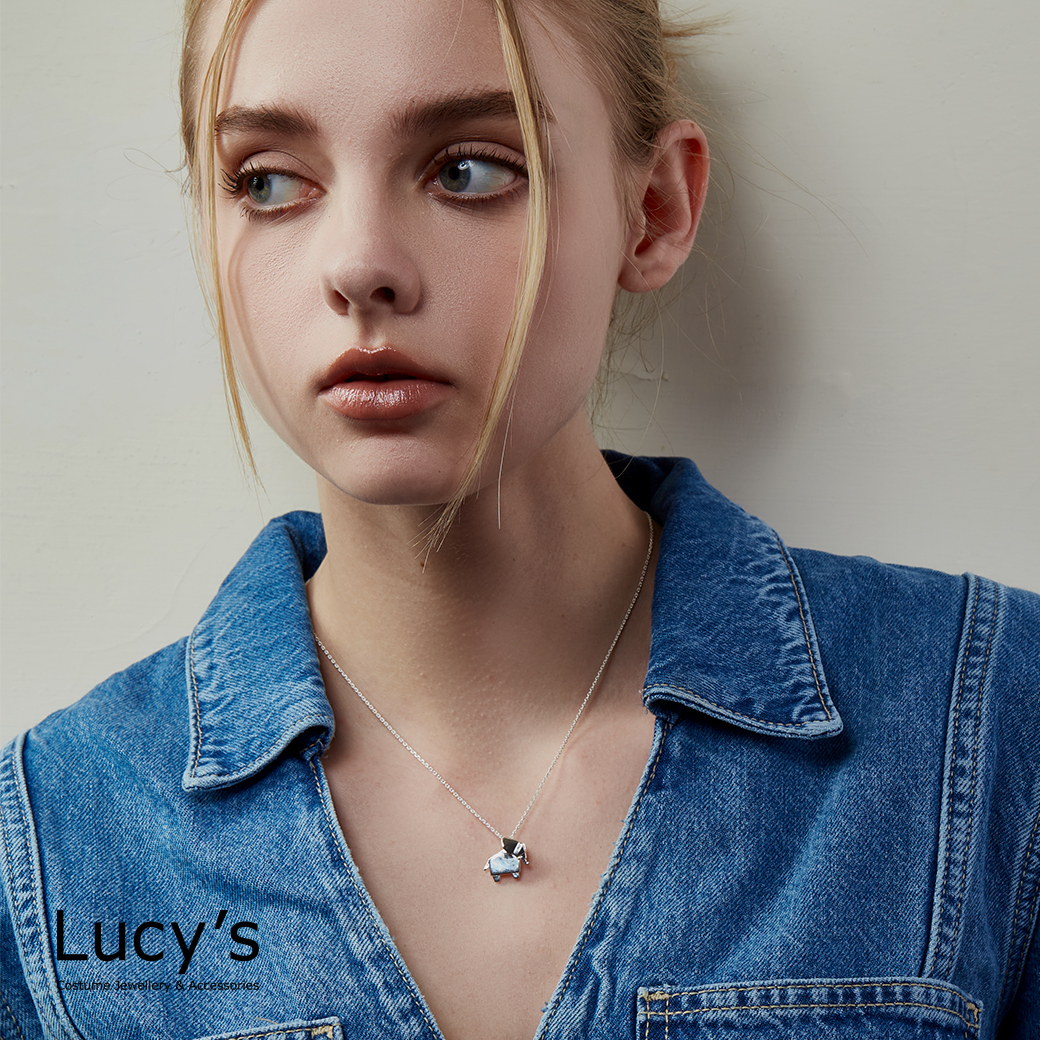 純銀摺紙系列｜大象(大) 項鍊 (17269)