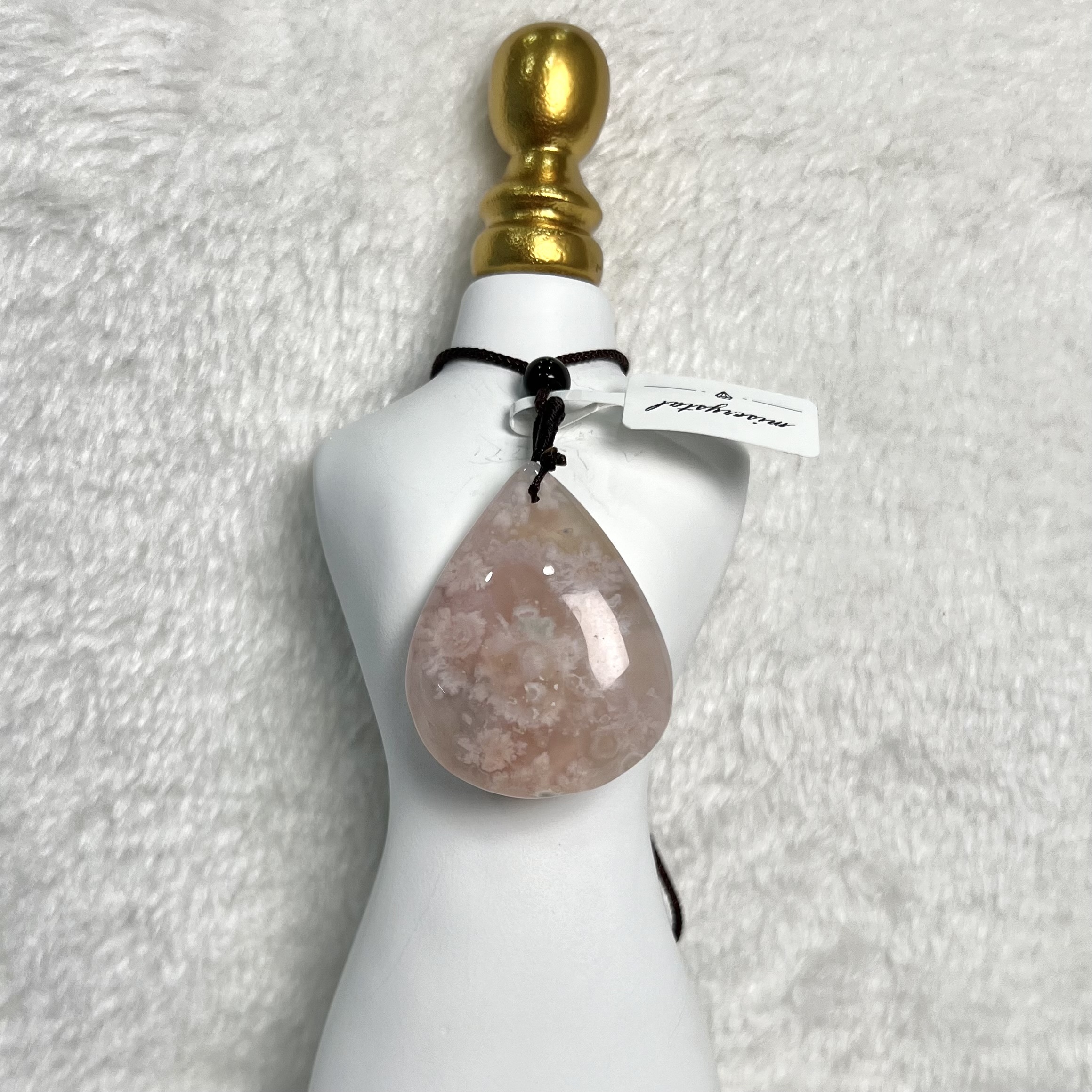 櫻花瑪瑙頸繩 #A323