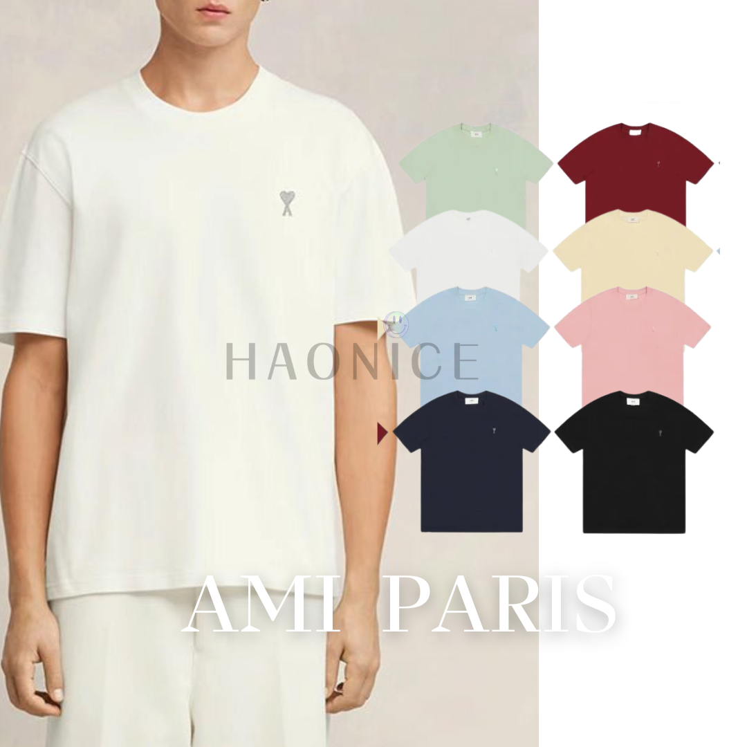 【HAO NICE】Ami立體金屬超讚👍24SS夏季新品🔥法國精品🇫🇷Ami Paris 💗經典金屬愛心logo短袖 短T