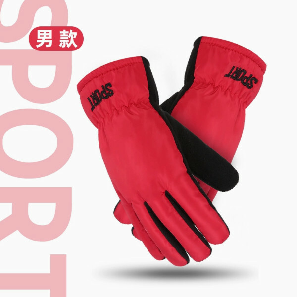 【爆款】保暖手套-男女款戶外防寒【加絨加厚】（黑，紅，灰，藍，粉）(防滑款 搖粒絨款 兩款手套隨機發貨)【下單後聯絡客服確認-顏色及尺碼-】