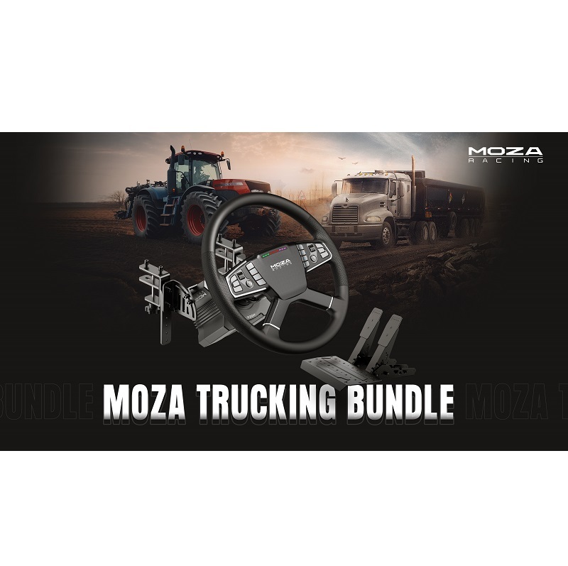 米特3C數位–MOZA 魔爪 R5卡車套裝 含TSW卡車方向盤 桌面夾 桌面支架 歐洲卡車/RS071