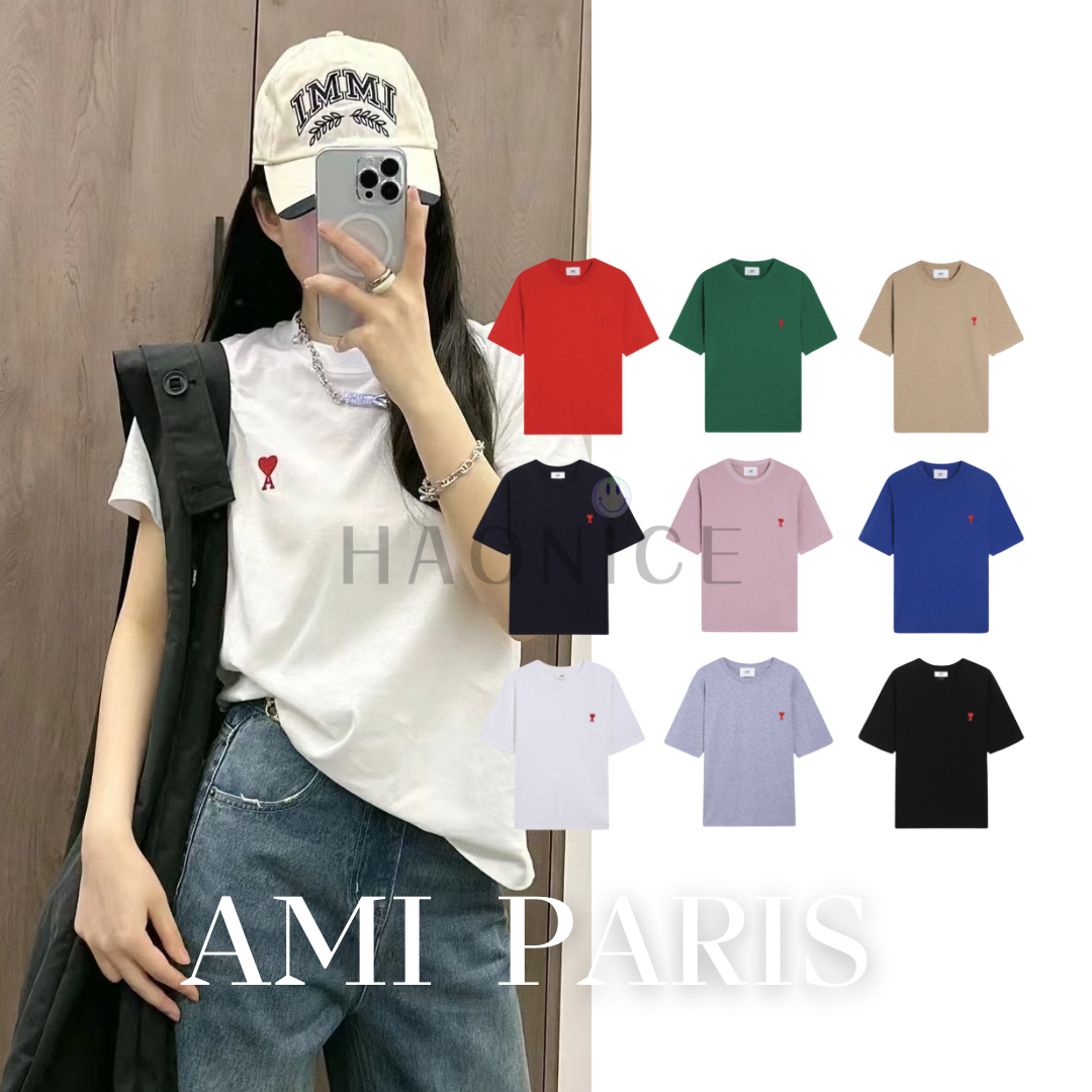 【hao nice】24SS新品🔥法國精品🇫🇷 AMI PARIS💗 經典logo短T 質感 簡約