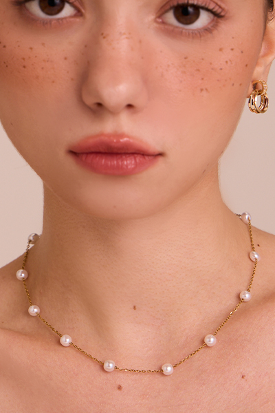 珍珠滿天星鎖骨鍊