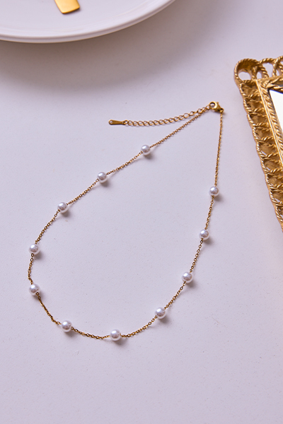 珍珠滿天星鎖骨鍊