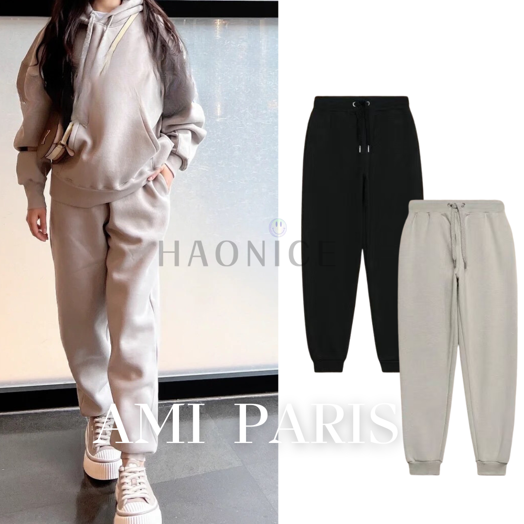 【HAO NICE】法國🇫🇷潮牌Ami paris 24FW 秋冬新款 立體浮雕爱心 純素色百搭棉長褲 質感🈵🈵