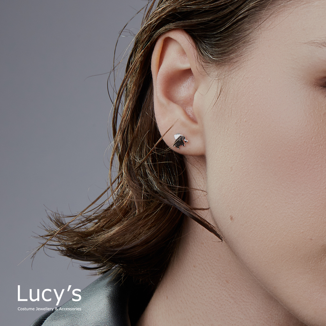 純銀摺紙系列｜小象 耳環 (51487)