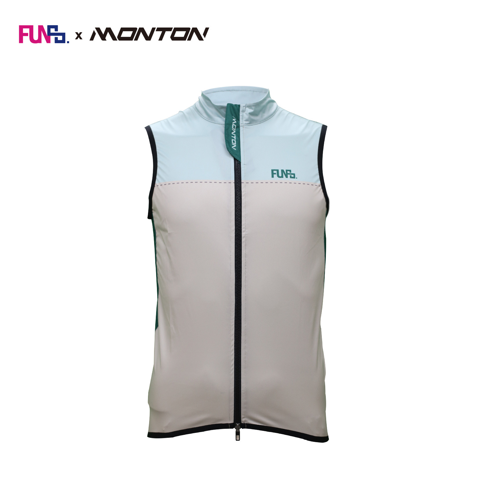 FUN8 牙黃灰防風背心