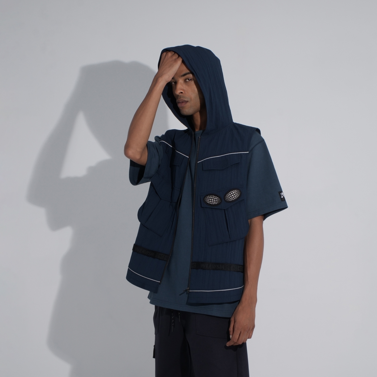 反光矚目機能背心-藍