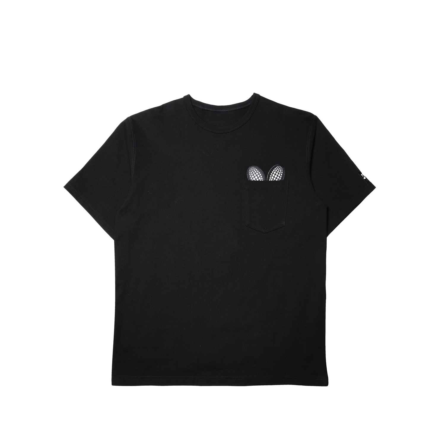 反光矚目重磅口袋棉Tee-黑