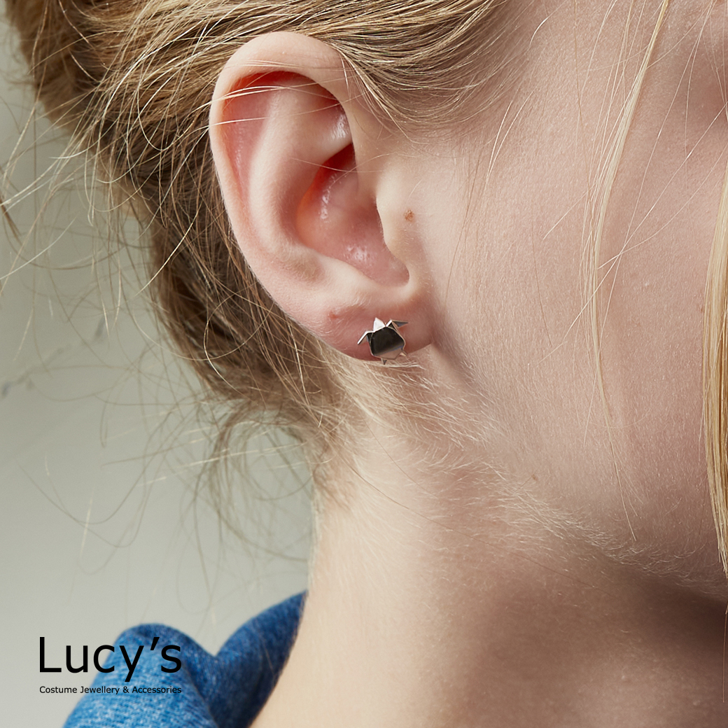 純銀摺紙系列｜海龜 耳環 (113548)