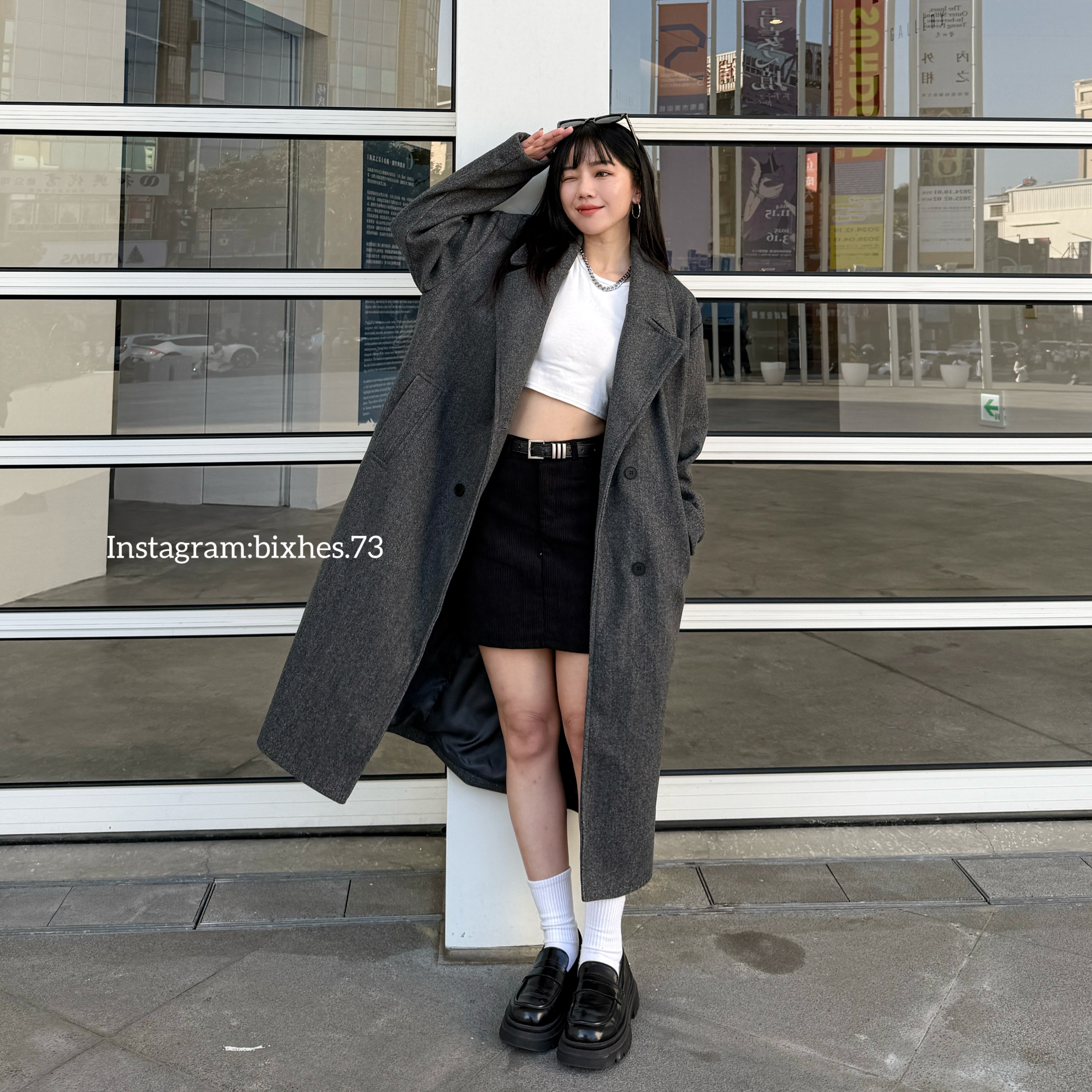 重磅超挺毛呢大衣外套(F00051)