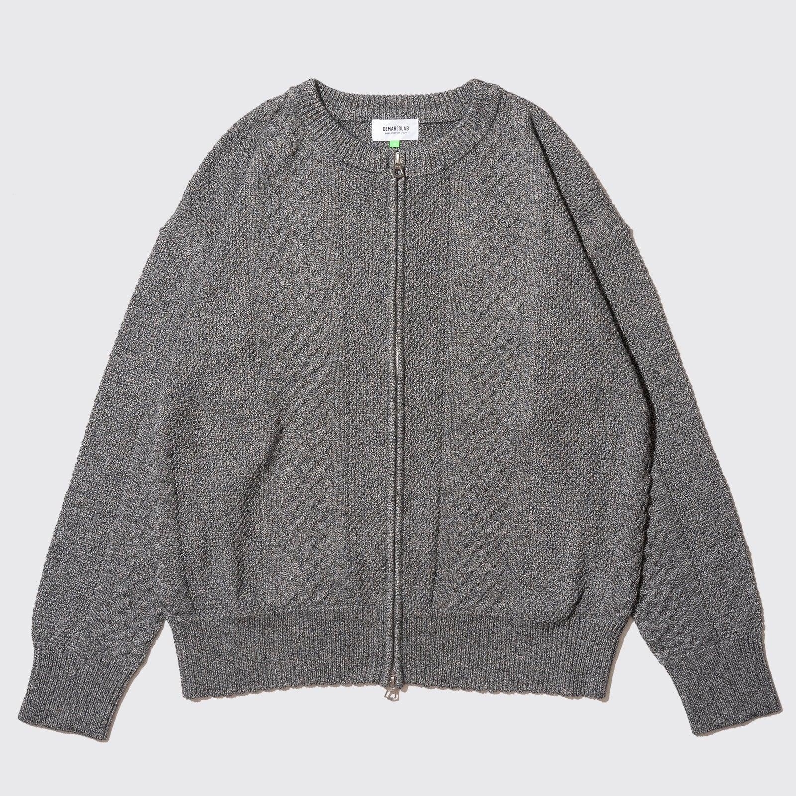 DEMARCOLAB CABLE KNIT ZIP SWEAT - 24FW