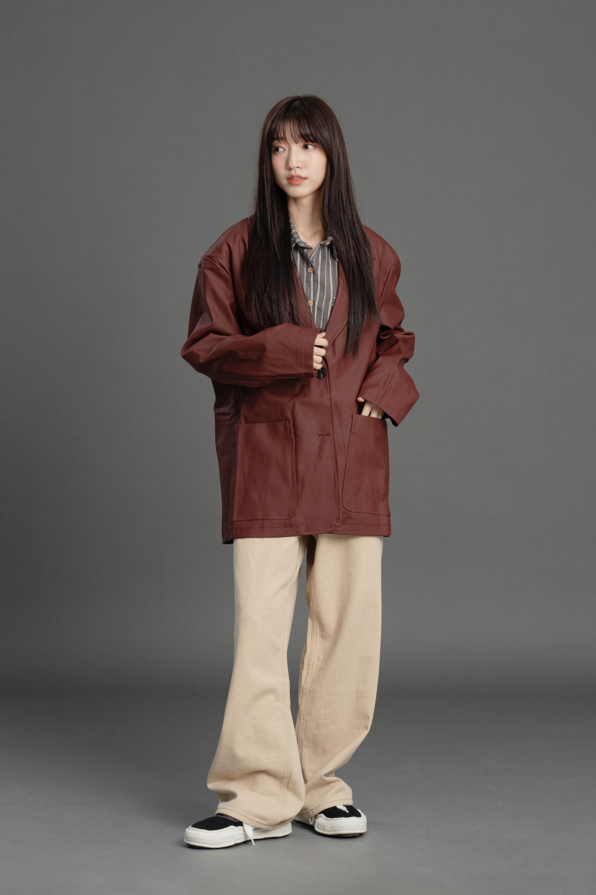 皮革西裝外套 3色