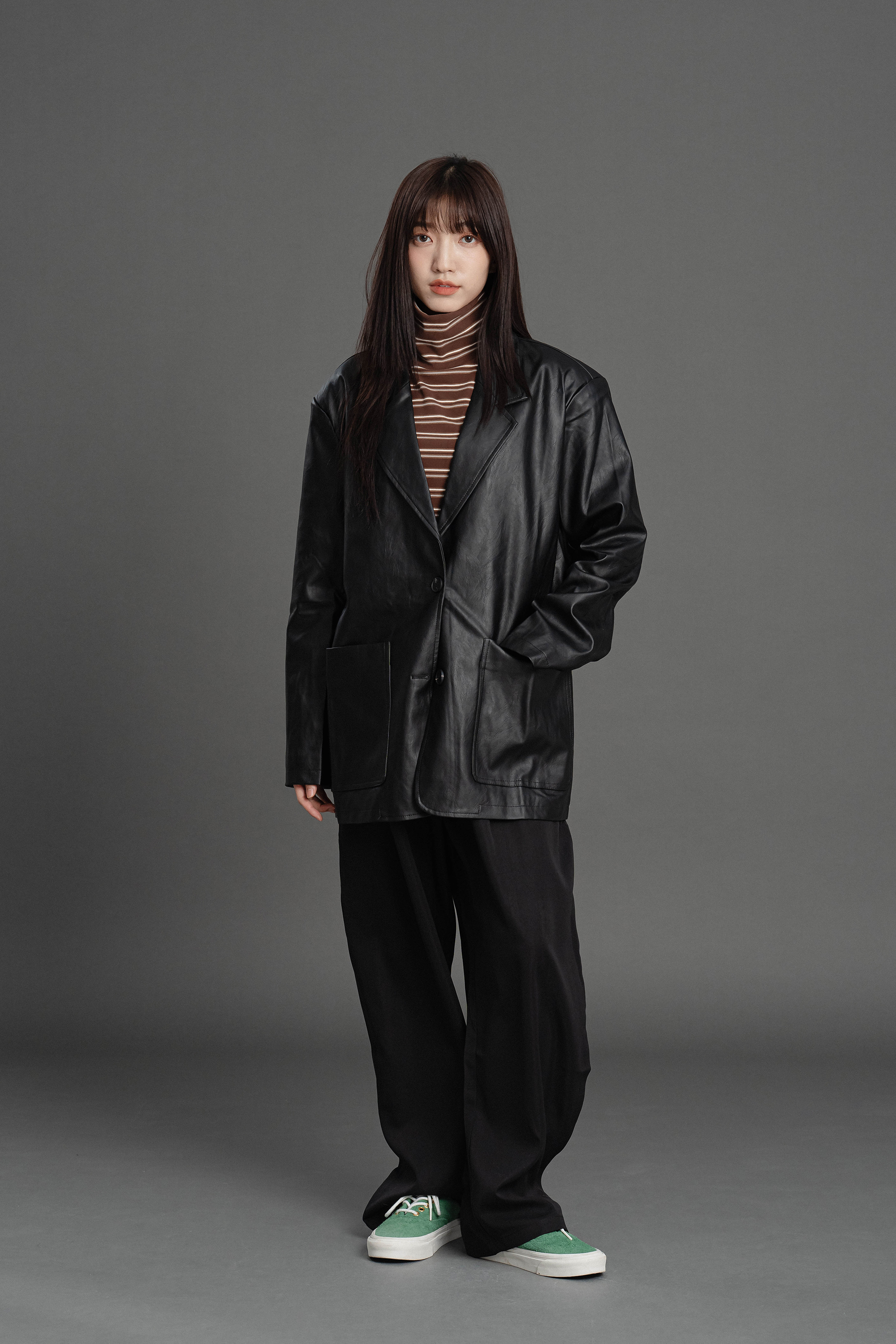 皮革西裝外套 3色