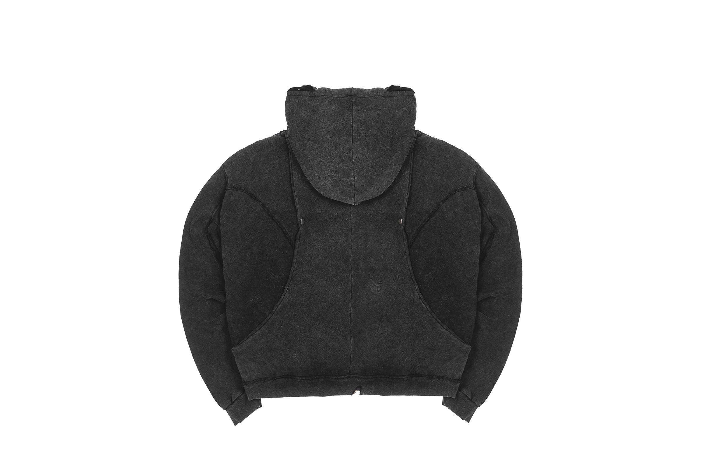 Kaesy Damage Patched Jacket - Dark Grey