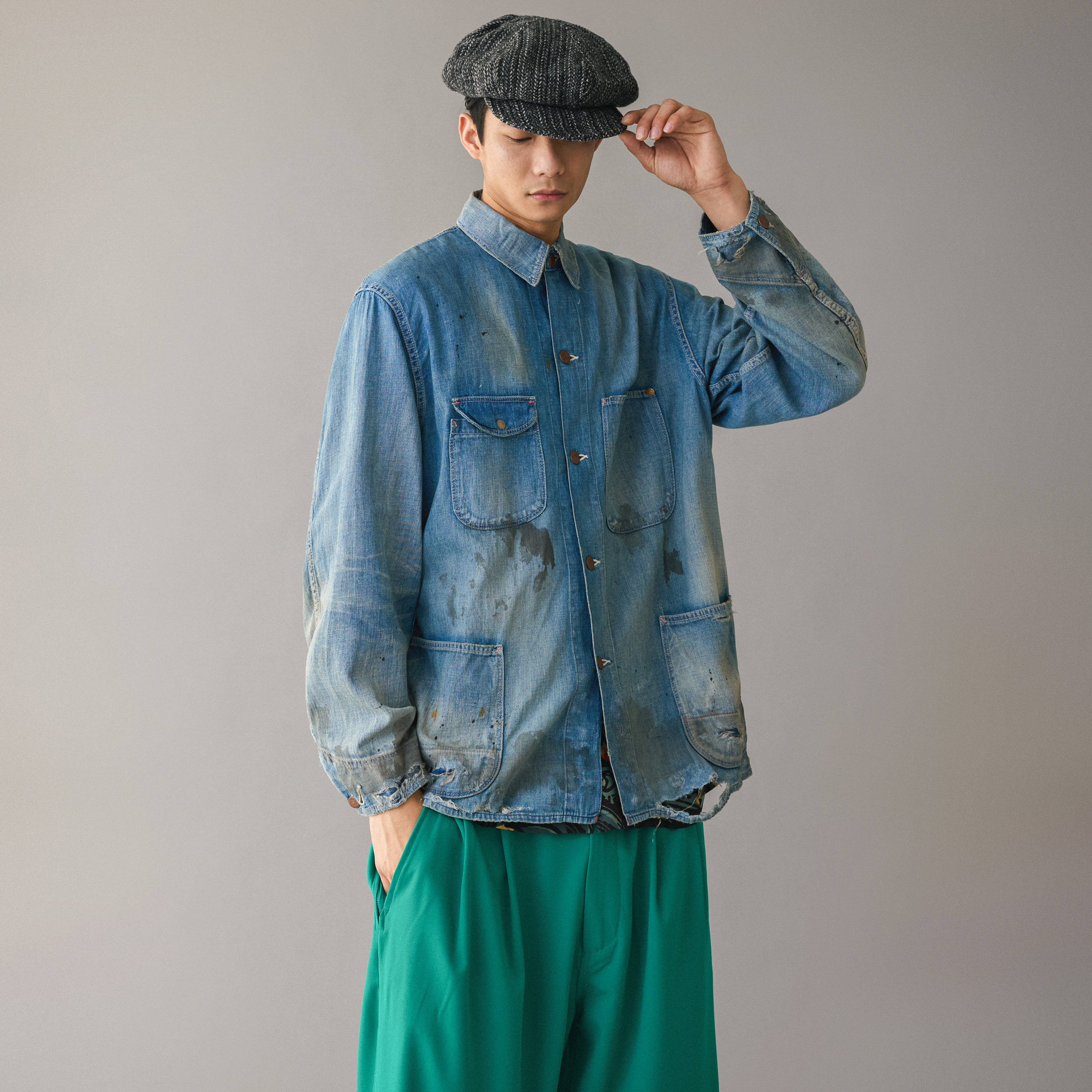 ジャケット・アウター ANACHRONORM Denim Hooded Coat [INDIGO] 通販] ANACHRONORM(アナクロノーム) CHEAK COMBI DENIM JACKET