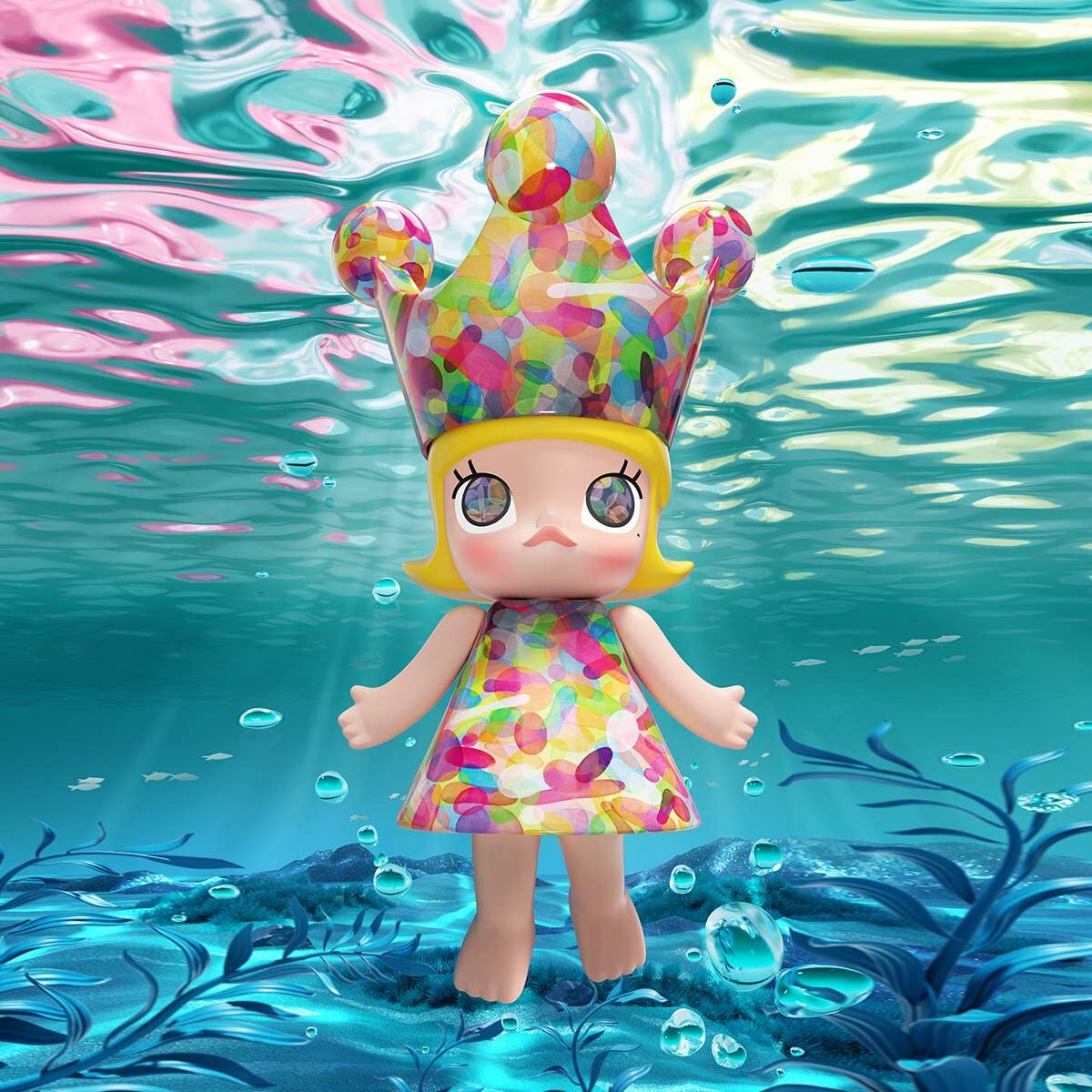 POPMART POP MART 泡泡瑪特 MEGA SPACE MOLLY ROYAL 黃宇興 彩色氣泡手辦 1000% 400% 公仔