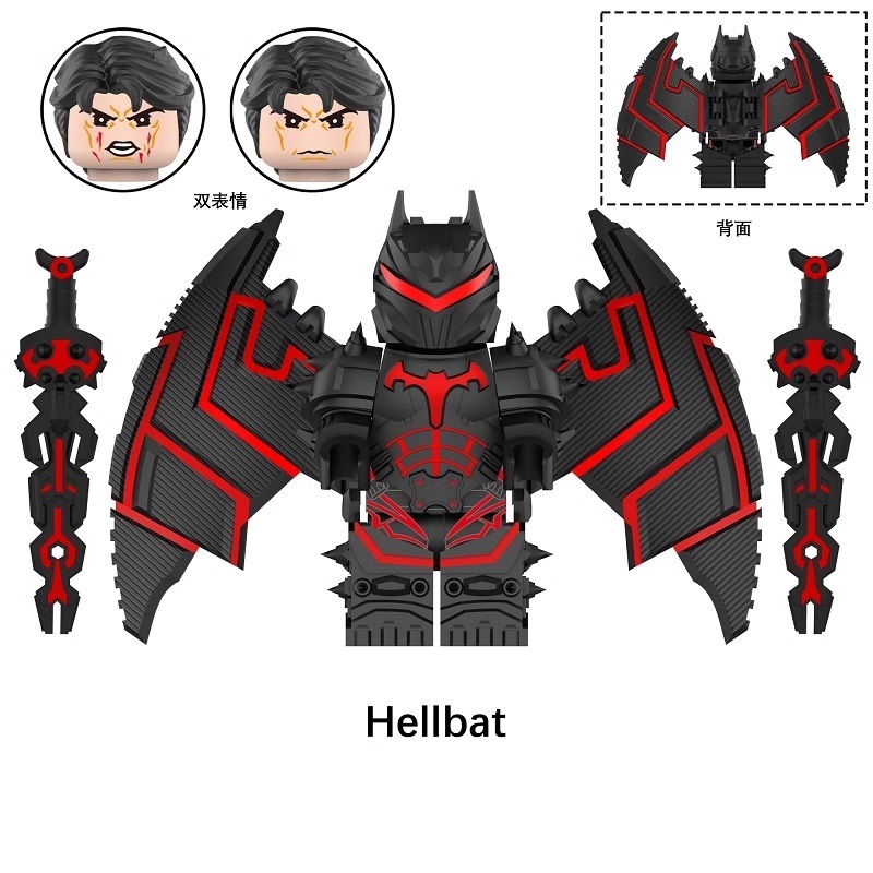 Hellbat Batman DC SuperHeroes Custom Minifigures Minifigs Fit Lego LE13