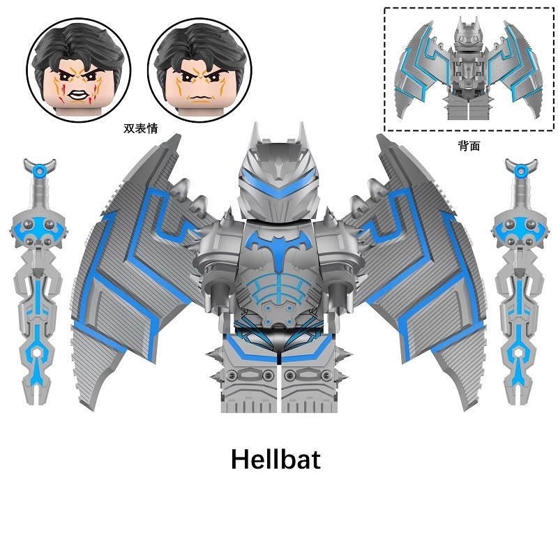 Hellbat Batman DC SuperHeroes Custom Minifigures Minifigs Fit Lego LE14