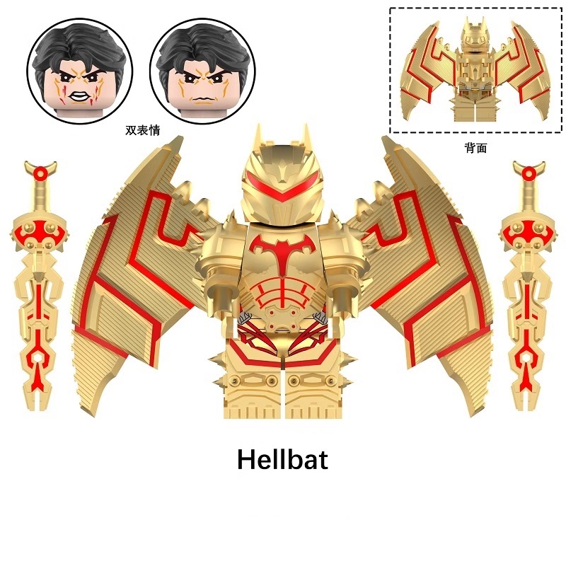 Hellbat Batman DC SuperHeroes Custom Minifigures Minifigs Fit Lego LE15