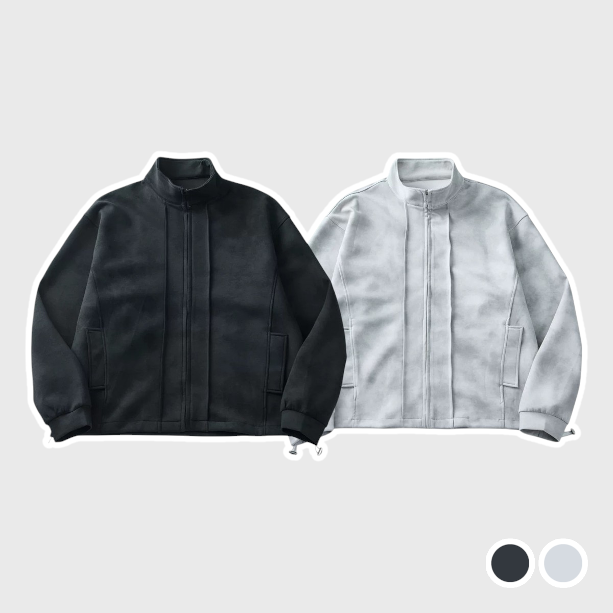 寬鬆立領太空棉外套