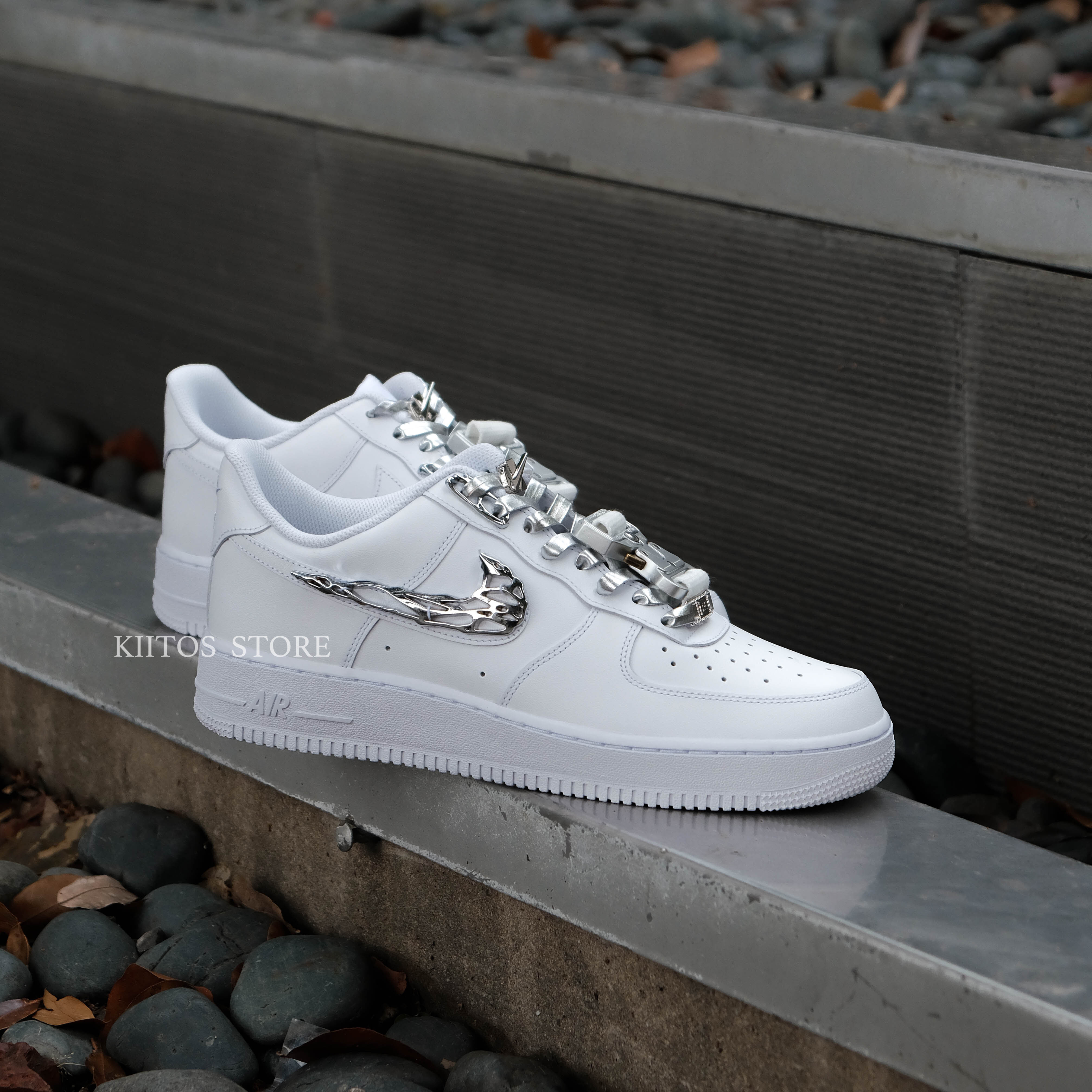 NIKE AIR FORCE 1金屬騎士縫線 AF1 訂製款