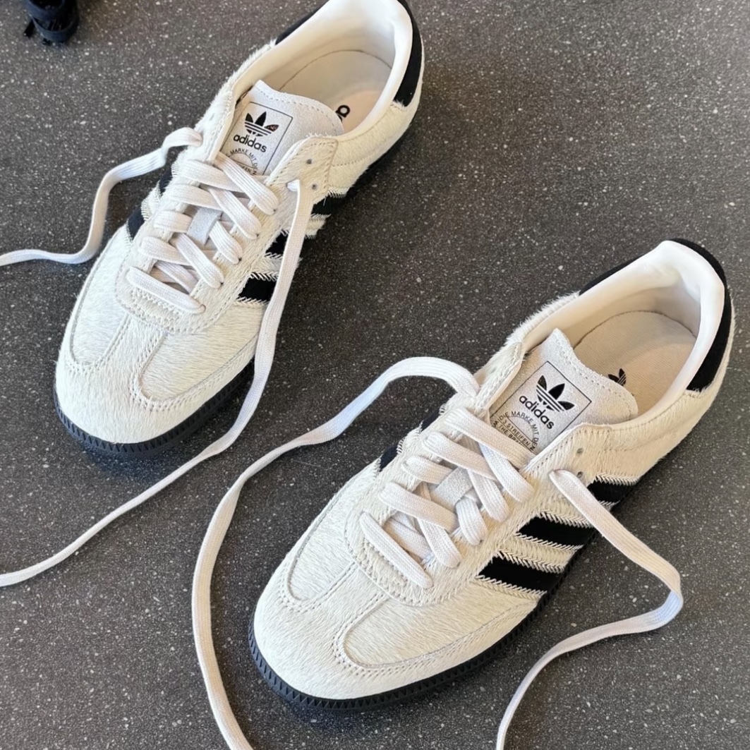 ADIDAS SAMBA OG 馬海毛 米黑 奶油 復古 休閒鞋 德訓鞋  JP5329