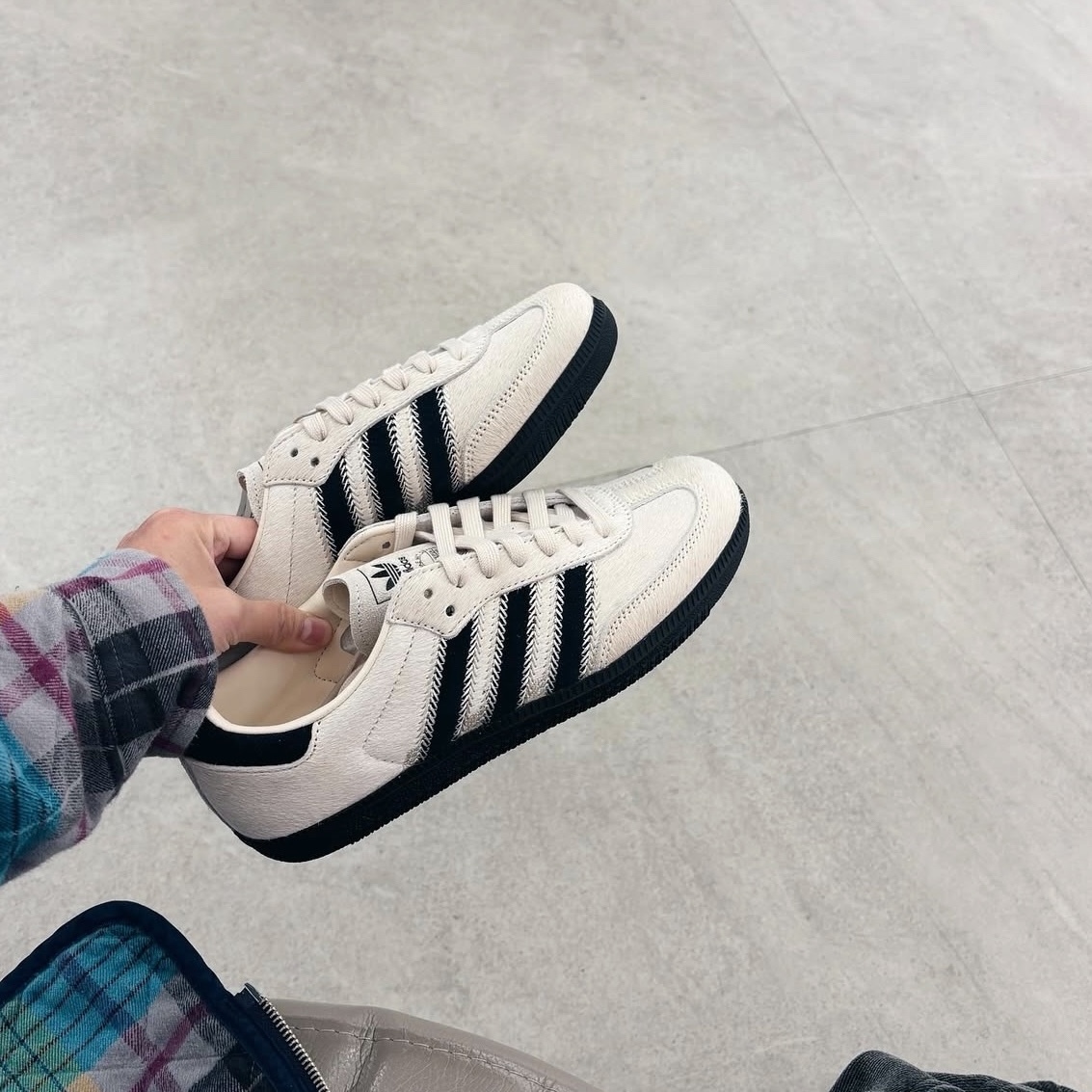 ADIDAS SAMBA OG 馬海毛 米黑 奶油 復古 休閒鞋 德訓鞋  JP5329