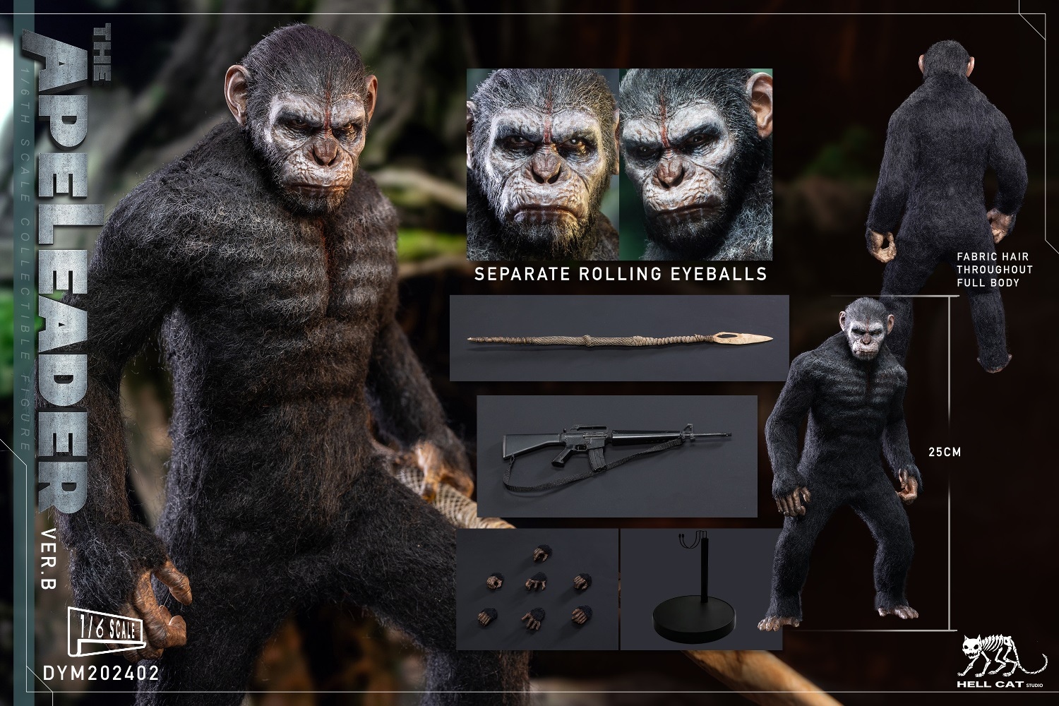 Hellcat DYM202402B 1/6 Ape Leader action figure (specific makeup) (現貨)