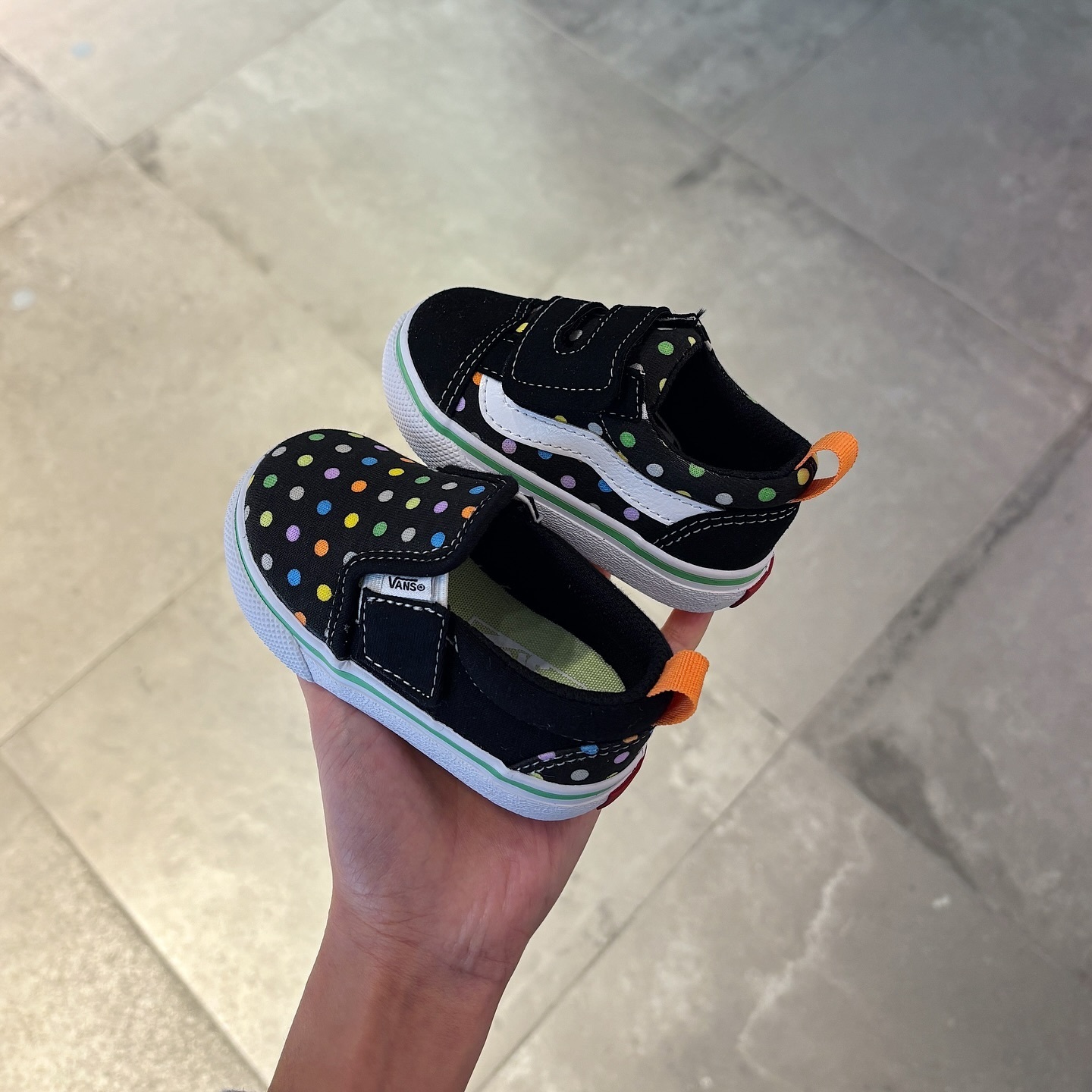 Vans Bot 日本新款 黑色 多彩 圓點 小童 中童 童鞋 V98TDL