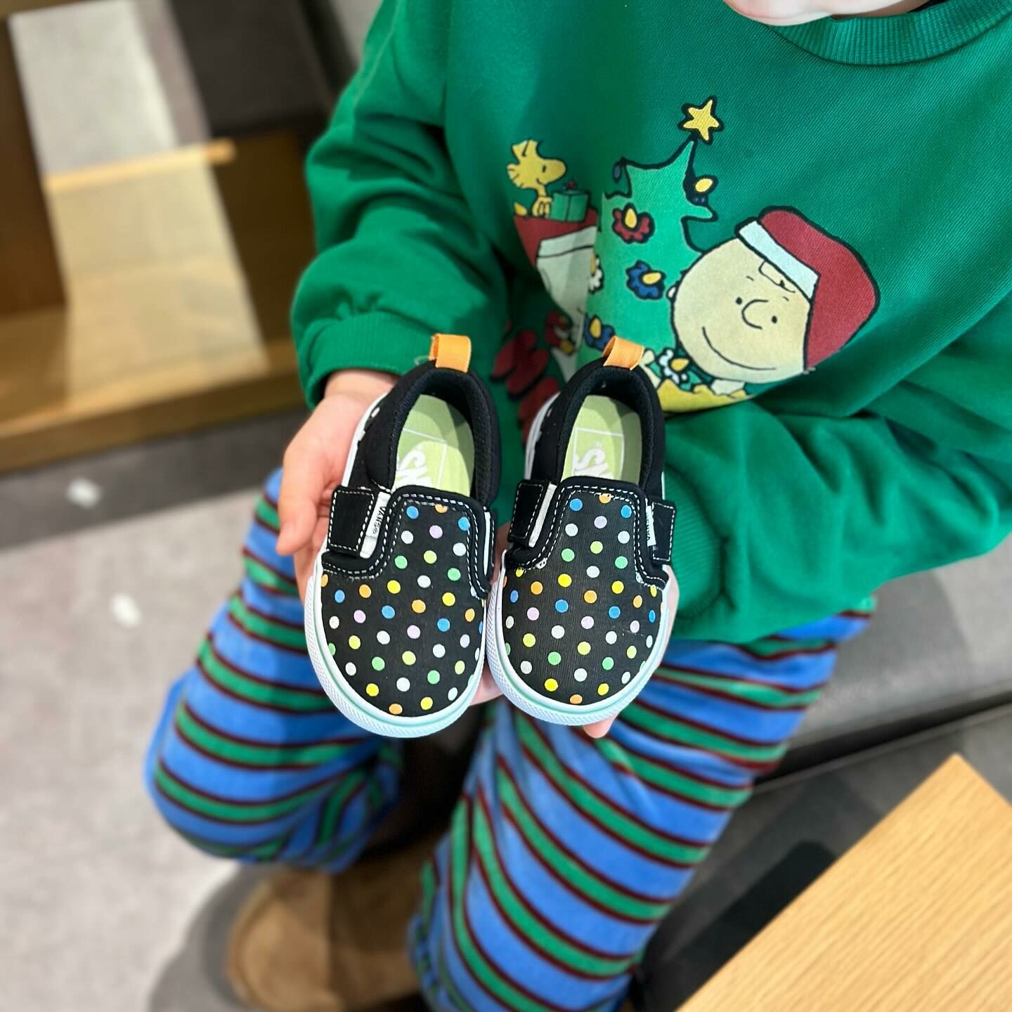 Vans Bot 日本新款 黑色 多彩 圓點 小童 中童 童鞋 V98TDL