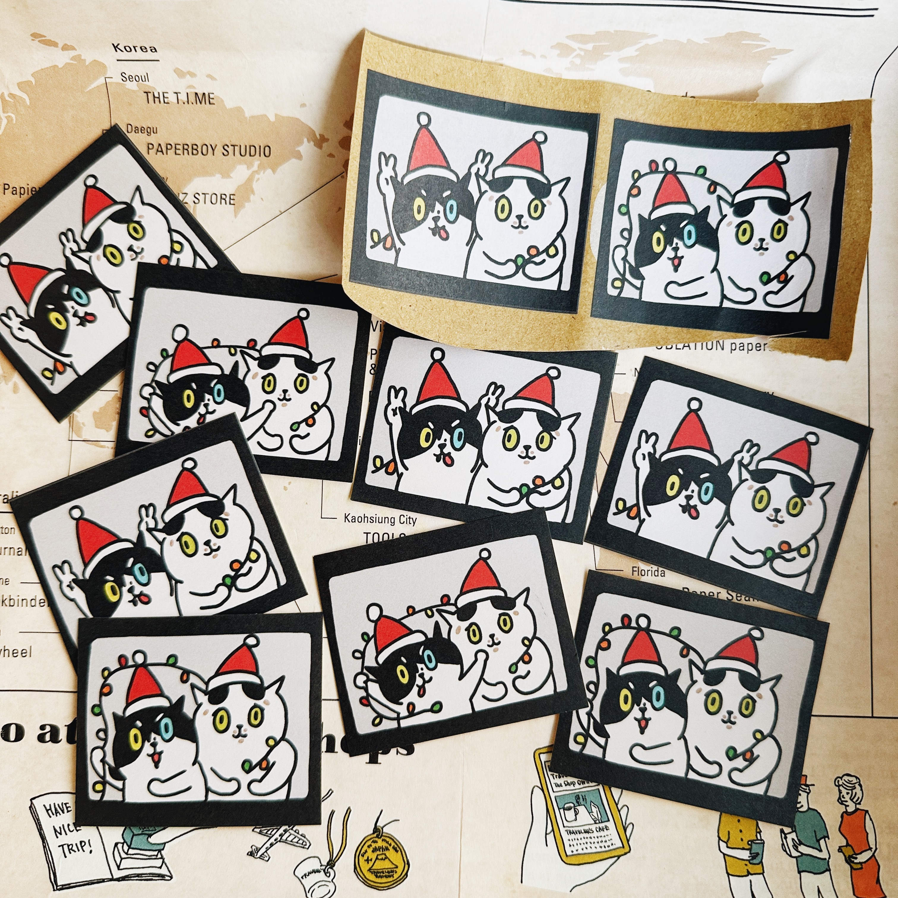 歡樂聖誕小貼紙 4枚入｜superB studio